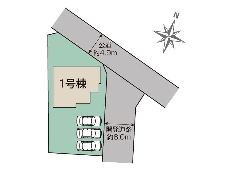 ブルーミングガーデン中巨摩郡昭和町築地新居１棟の見取り図