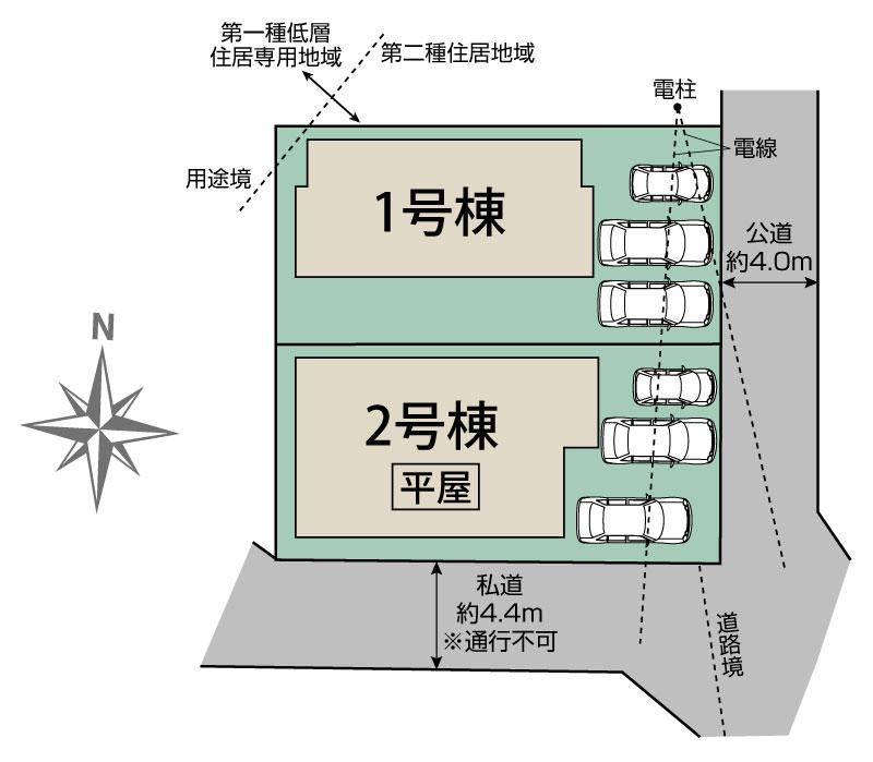 ブルーミングガーデン郡山市富田町向山２棟の見取り図