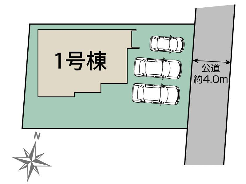 ブルーミングガーデン郡山市菜根四丁目１棟の見取り図