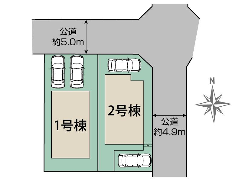 ブルーミングガーデン仙台市泉区向陽台４丁目２期２棟の見取り図