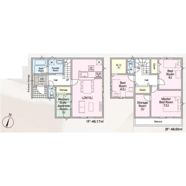 クレイドルガーデン福岡市南区曰佐 第2の見取り図