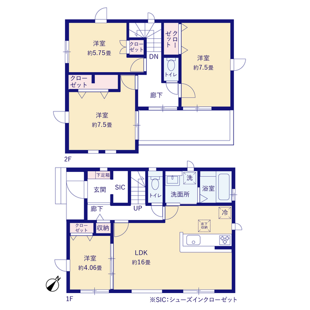 グラファーレ4133さいたま市白鍬５期１３棟の見取り図