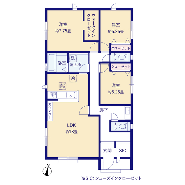グラファーレ4255飯能市双柳２９期２棟の見取り図