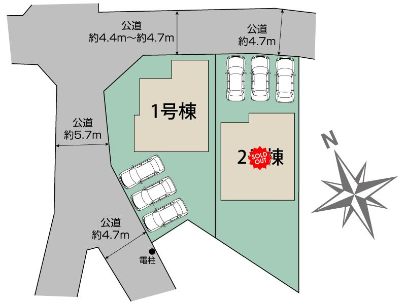 ブルーミングガーデン伊達市本町２期２棟の見取り図