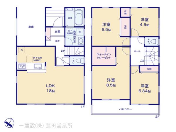 リーブルガーデン越谷市南荻島の見取り図