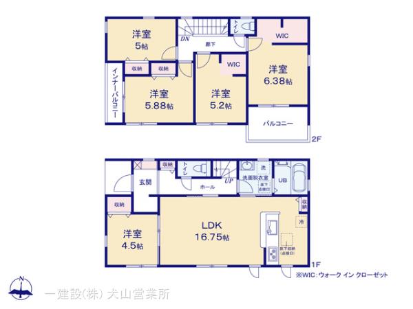 リーブルガーデン春日井市田楽町郷中の見取り図