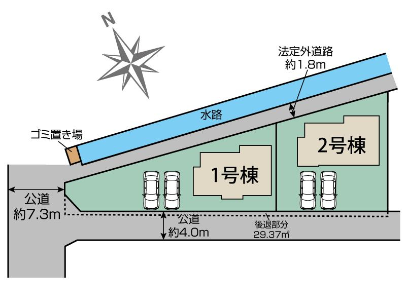ブルーミングガーデン岩沼市吹上１丁目２期２棟の見取り図