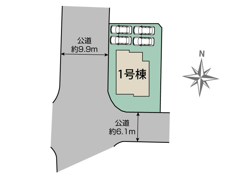 ブルーミングガーデン広島市安佐南区高取北４丁目１棟の見取り図
