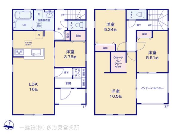 リーブルガーデン可児市土田北裏の見取り図