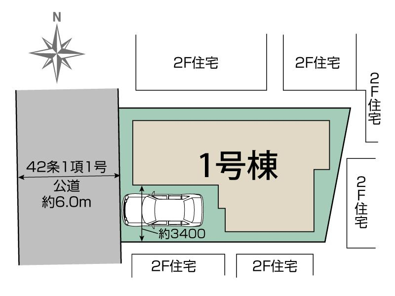 ブルーミングガーデン越谷市袋山２期　１棟の見取り図