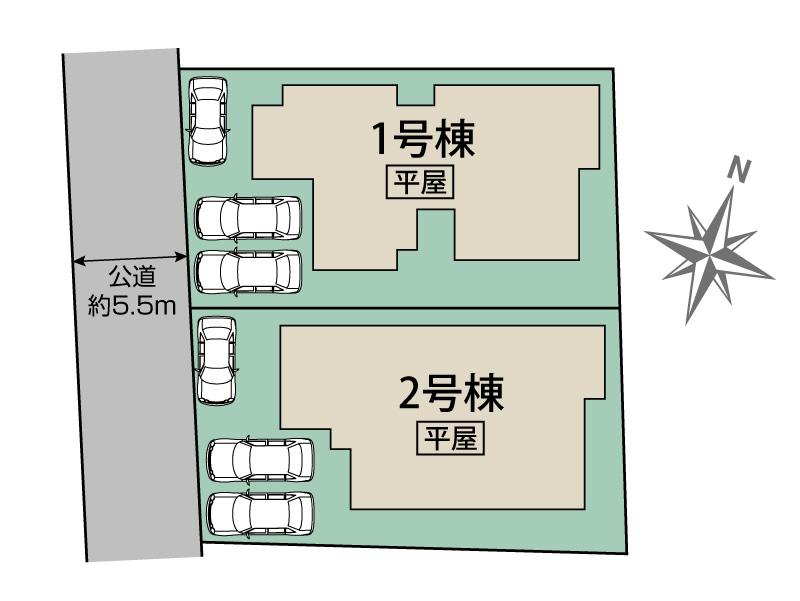ブルーミングガーデン宇都宮市花房３丁目２期　２棟の見取り図