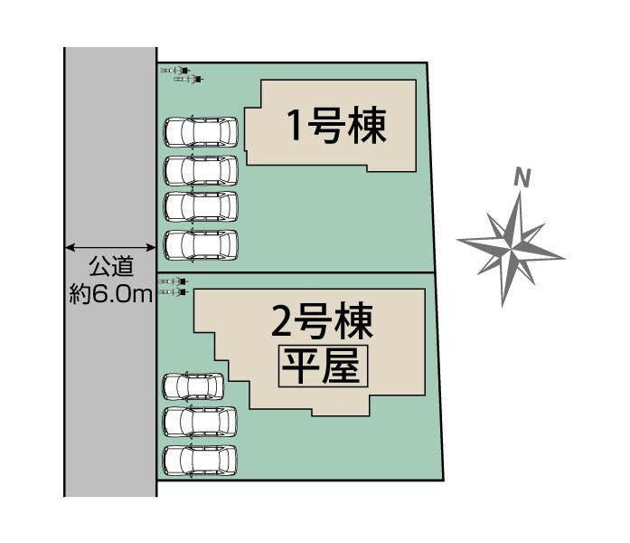 ブルーミングガーデン宇都宮市今宮２丁目　２棟の見取り図