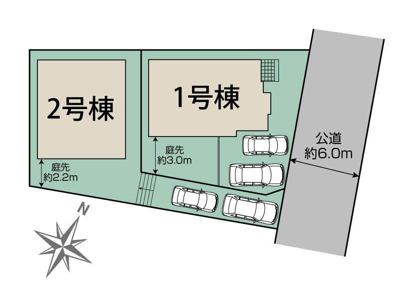 ブルーミングガーデン厚木市鳶尾１丁目２棟の見取り図