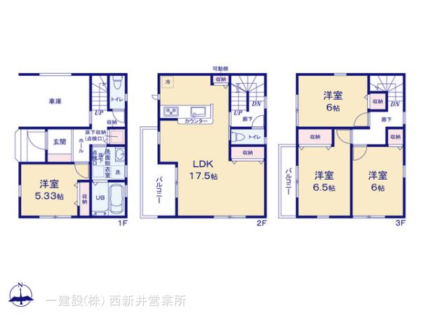 リーブルガーデン三郷市幸房５期の見取り図