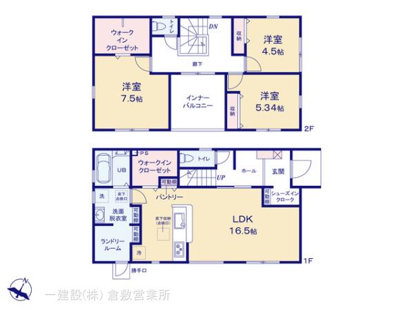 リーブルガーデン倉敷真備町辻田の見取り図