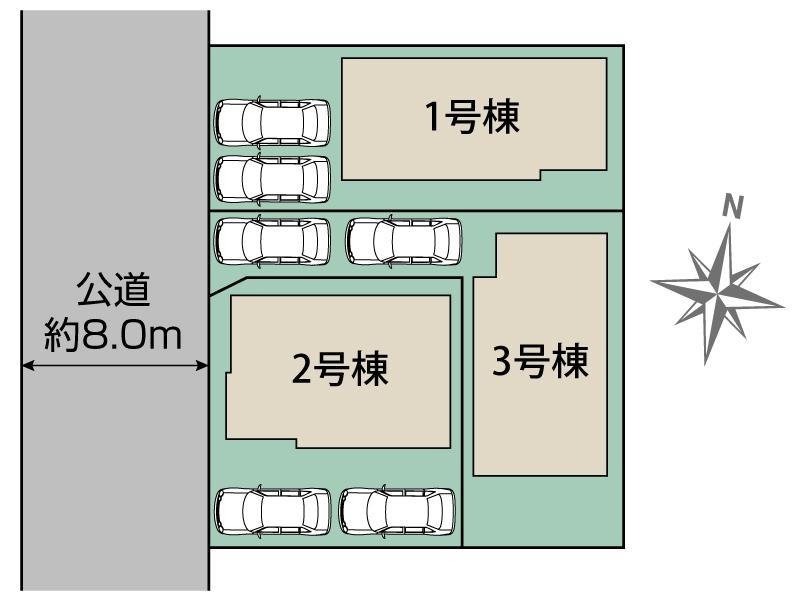 ブルーミングガーデン藤沢市菖蒲沢３棟の見取り図