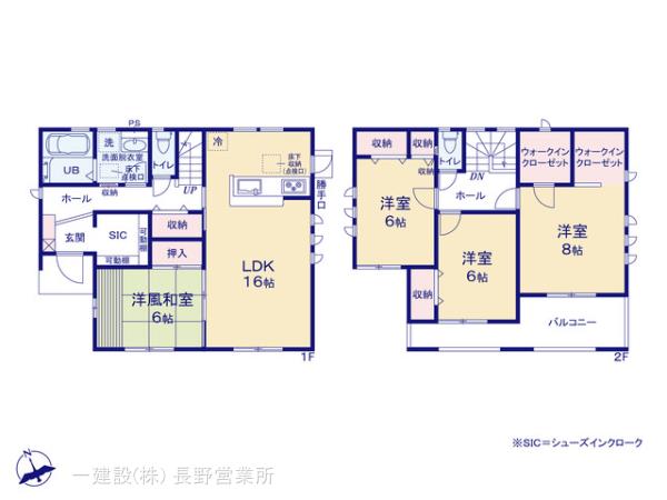 リーブルガーデン長野篠ノ井二ツ柳第3の見取り図