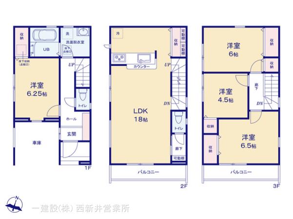 リーブルガーデン草加市小山５期の見取り図