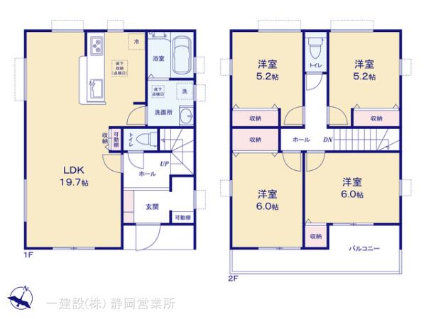 リーブルガーデン清水区弥生町の見取り図