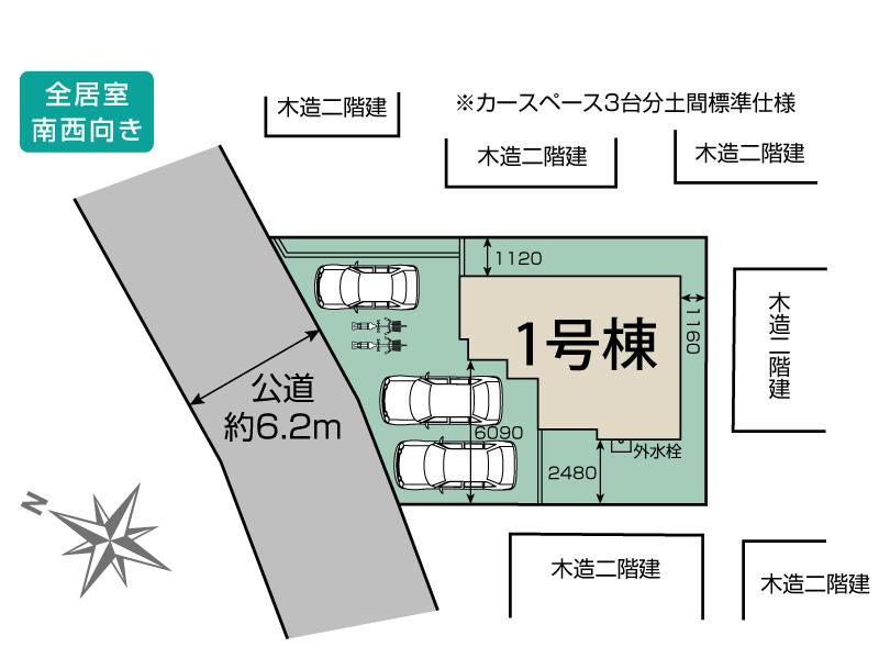 ブルーミングガーデン桶川市加納２期１棟の見取り図