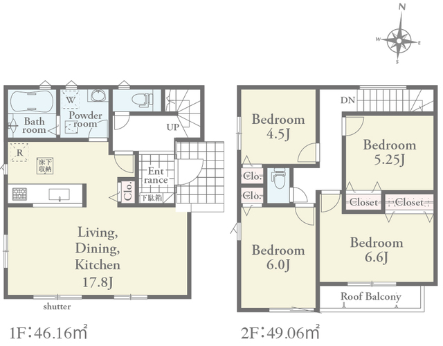 リナージュ熊本中央区出水６丁目　第４期の見取り図