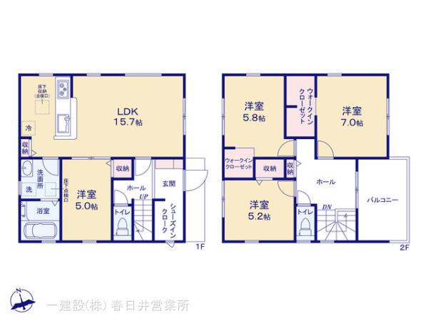 リーブルガーデン春日井市東野町西二丁目の見取り図