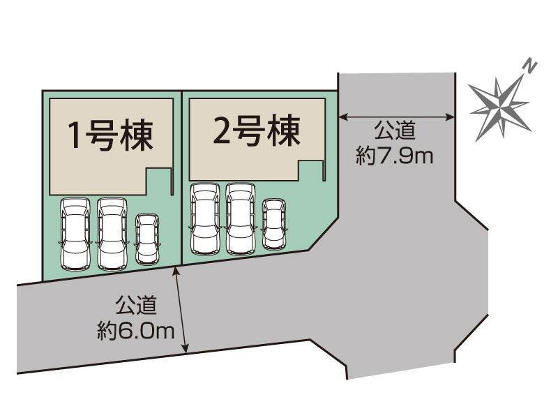 ブルーミングガーデン豊明市二村台７丁目２期２棟の見取り図