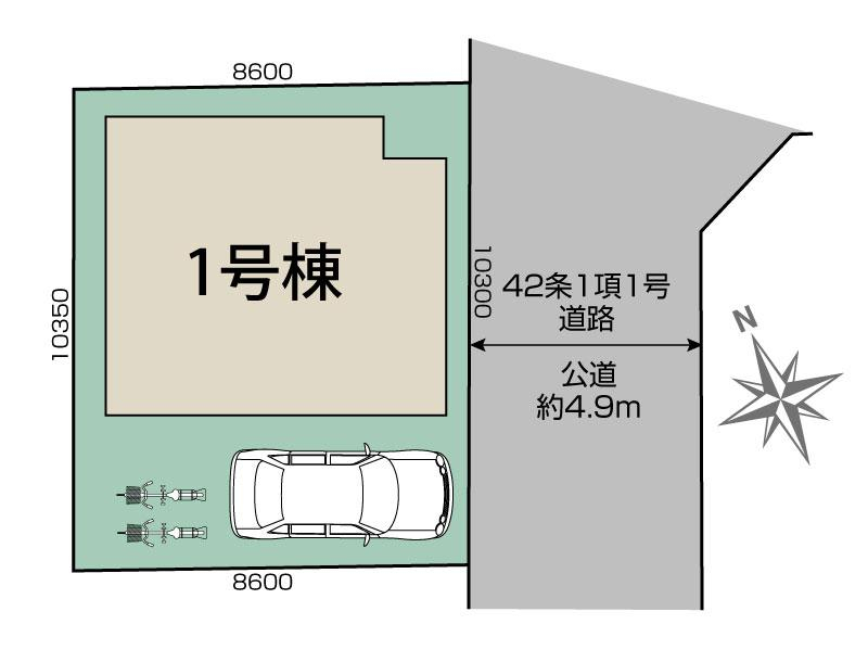 ブルーミングガーデン大津市際川３丁目１棟の見取り図