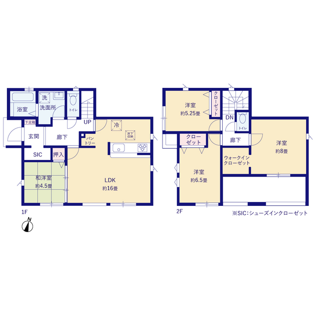 グラファーレ4396小川町小川２棟の見取り図