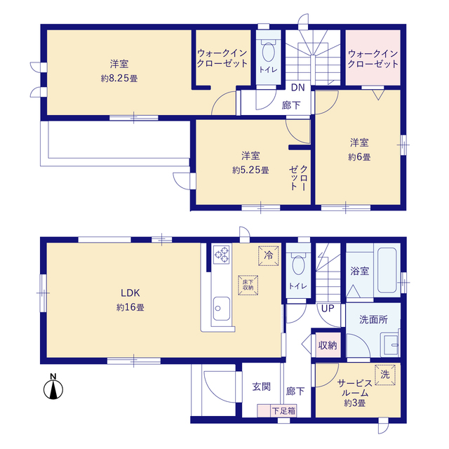 グラファーレ4215四街道市大日３１期３棟の見取り図