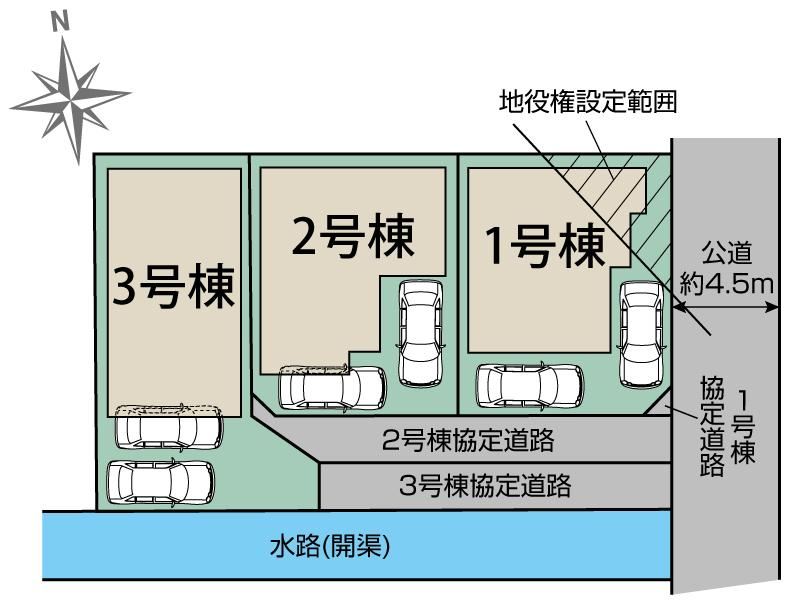 ブルーミングガーデン北名古屋市熊之庄新宮３棟の見取り図