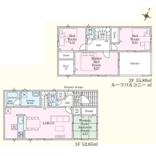 クレイドルガーデン丸亀市城東町 第2の見取り図