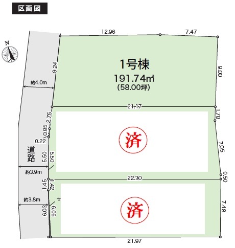 グラファーレ一宮市大和町氏永３棟の見取り図