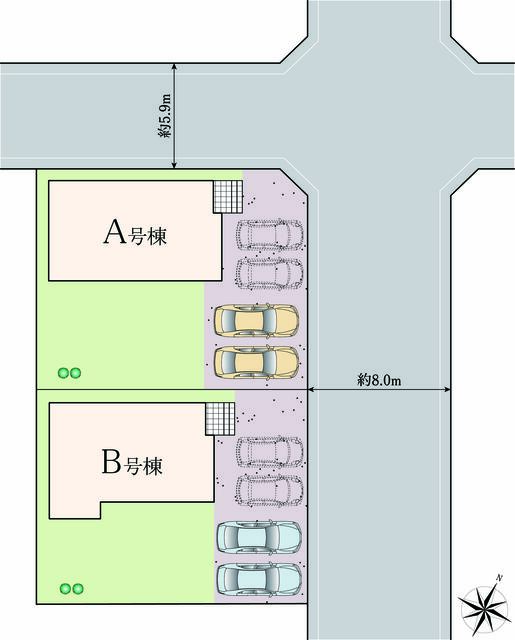ハートフルタウンあたご3丁目1902番の見取り図