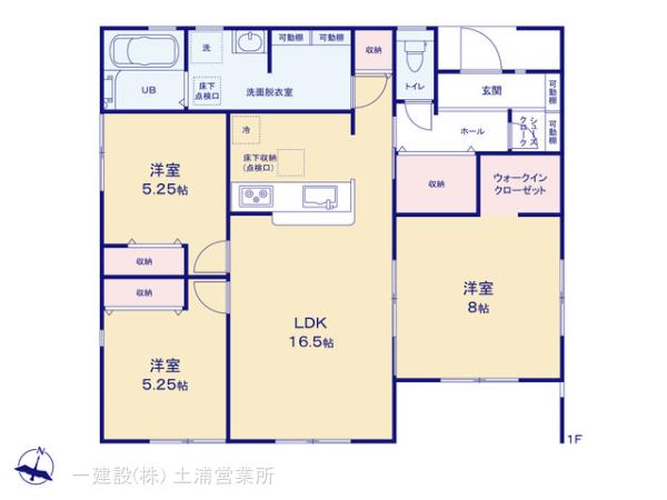 リーブルガーデン第１石岡市下林の見取り図