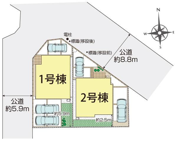 ブルーミングガーデン海老名市国分寺台１丁目２棟の見取り図