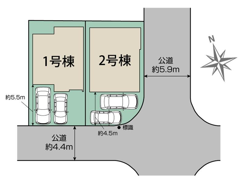 ブルーミングガーデン茅ヶ崎市高田３丁目２棟の見取り図