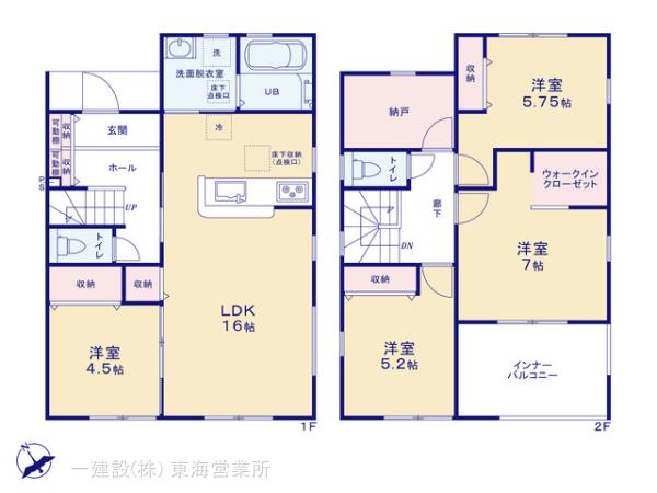 リーブルガーデン知多市つつじが丘３丁目の見取り図