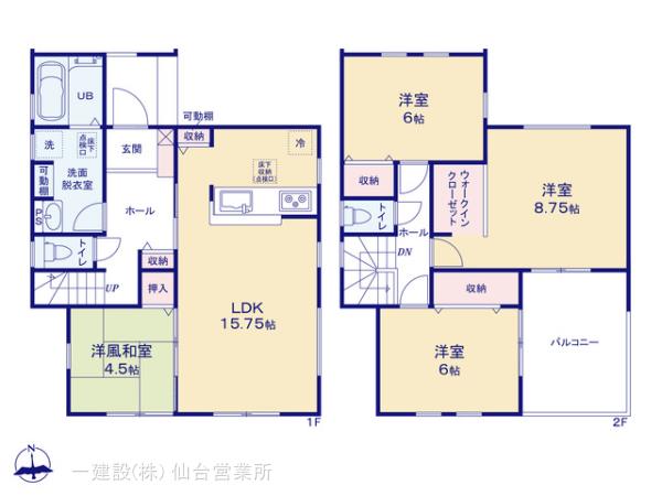 リーブルガーデン富ケ丘２丁目第２の見取り図