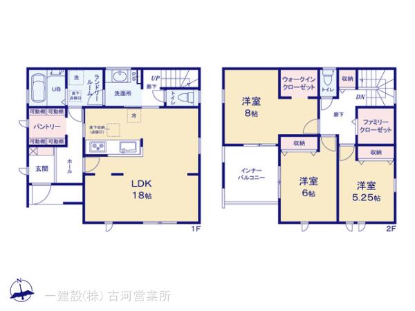 リーブルガーデン古河鴻巣第６の見取り図