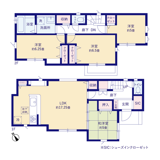 グラファーレ4244綾瀬市落合南４期５棟の見取り図