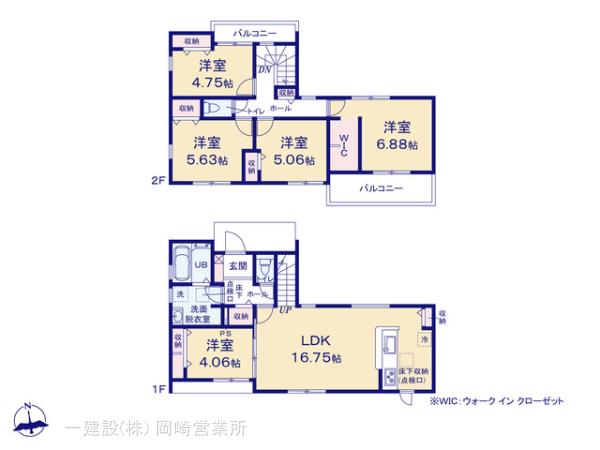 リーブルガーデン長久手第３早稲田の見取り図