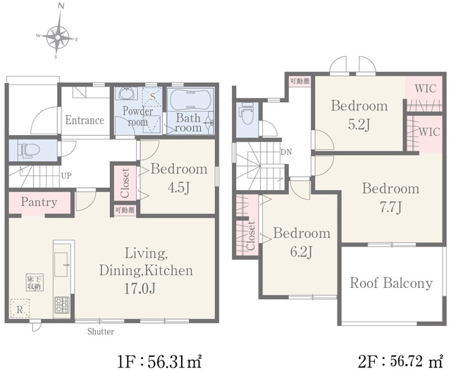 リナージュ木更津港南台２丁目　第１期の見取り図