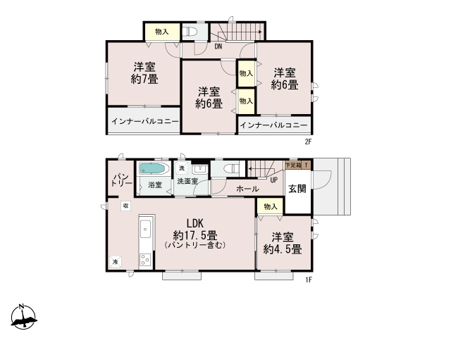 ハートフルタウン玉村町斉田364番の見取り図