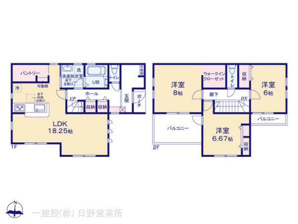 リーブルガーデン八王子川口町第46の見取り図