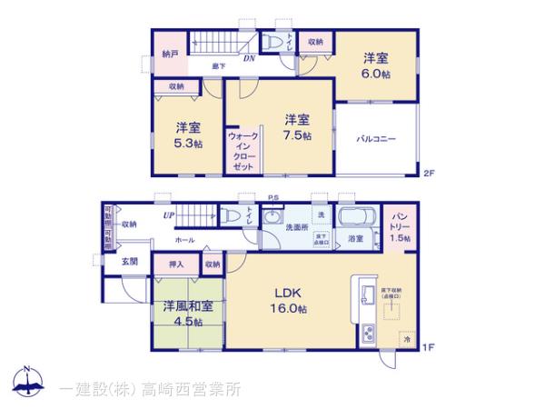 リーブルガーデン第５高崎寺尾の見取り図