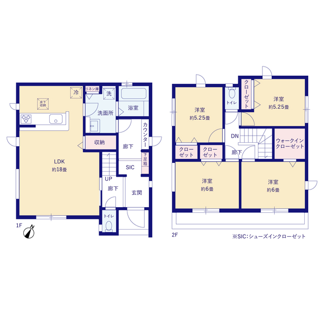 グラファーレ4244相模原市当麻５期４棟の見取り図