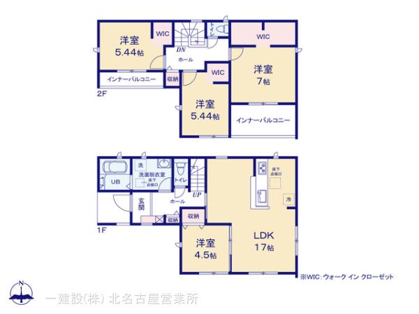 リーブルガーデン北名古屋市六ツ師第四の見取り図