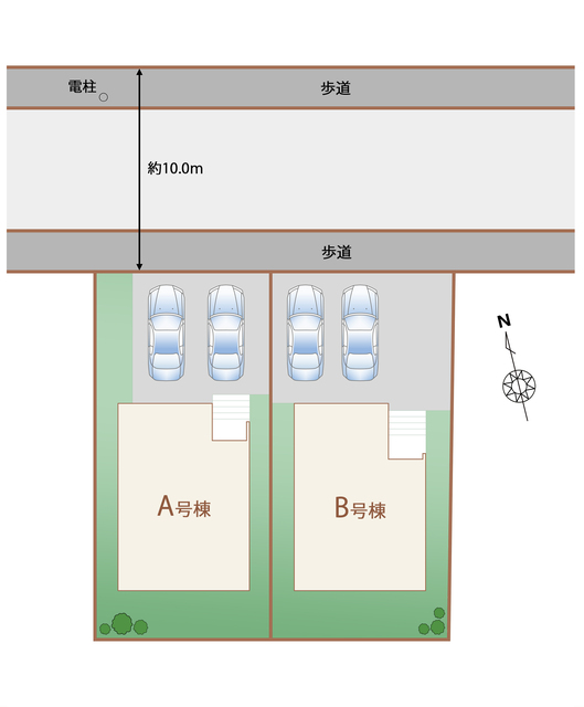 ハートフルタウン松が丘1番の見取り図