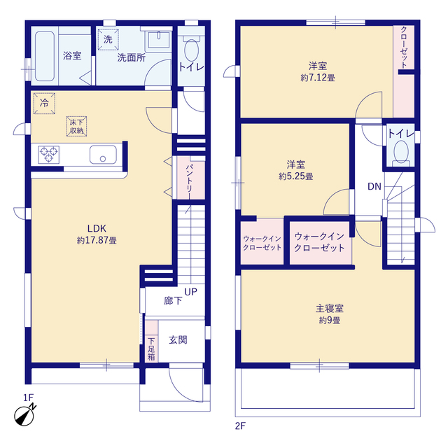 グラファーレ糸満市喜屋武２棟の見取り図